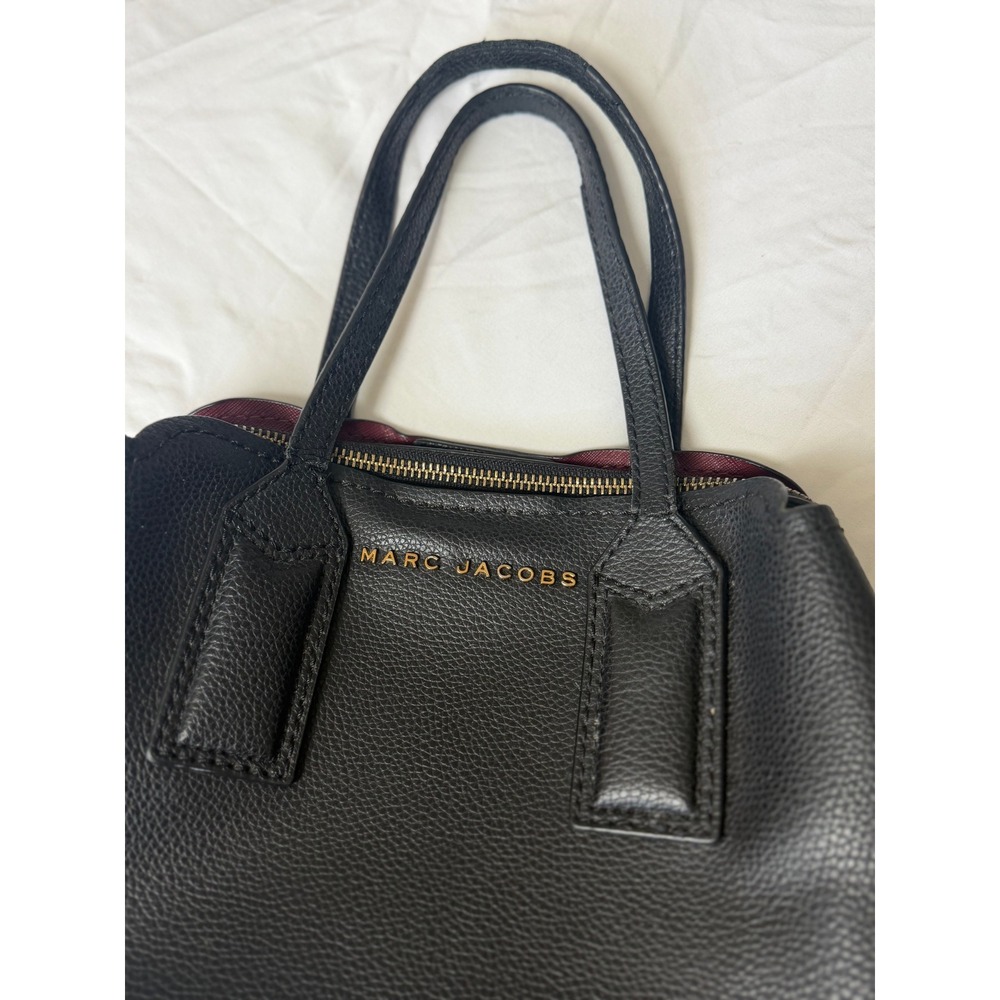 Marc Jacobs The Editor 29 Black Pebbled Leather Tote Satchel Handbag Purse